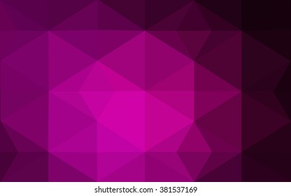 Dark pink polygonal illustration, which consist of triangles. Geometric background in Origami style with gradient. Triangular design for your business.