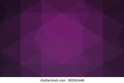 Dark pink polygonal illustration, which consist of triangles. Geometric background in Origami style with gradient. Triangular design for your business.