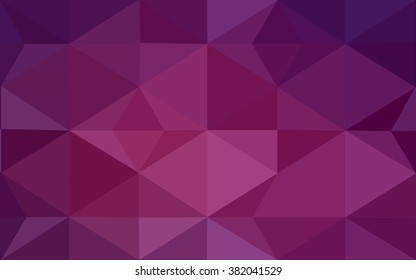 Dark pink polygonal illustration, which consist of triangles. Geometric background in Origami style with gradient. Triangular design for your business.