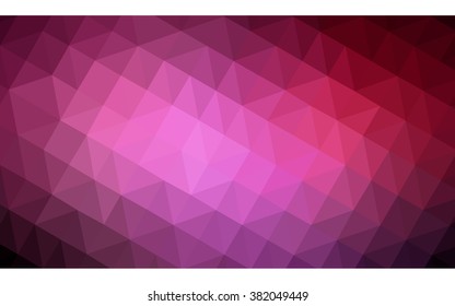Dark pink polygonal illustration, which consist of triangles. Geometric background in Origami style with gradient. Triangular design for your business.