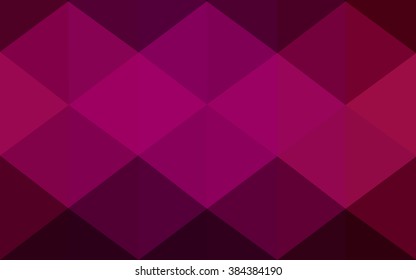 Dark pink polygonal illustration, which consist of triangles. Geometric background in Origami style with gradient. Triangular design for your business.