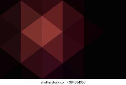 Dark pink polygonal illustration, which consist of triangles. Geometric background in Origami style with gradient. Triangular design for your business.
