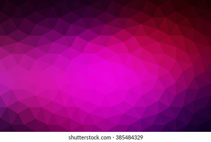 Dark pink polygonal illustration, which consist of triangles. Geometric background in Origami style with gradient. Triangular design for your business.