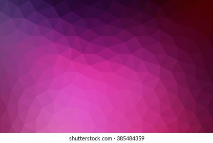 Dark pink polygonal illustration, which consist of triangles. Geometric background in Origami style with gradient. Triangular design for your business.