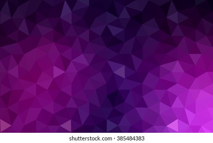 Dark pink polygonal illustration, which consist of triangles. Geometric background in Origami style with gradient. Triangular design for your business.