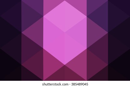 Dark pink polygonal illustration, which consist of triangles. Geometric background in Origami style with gradient. Triangular design for your business.