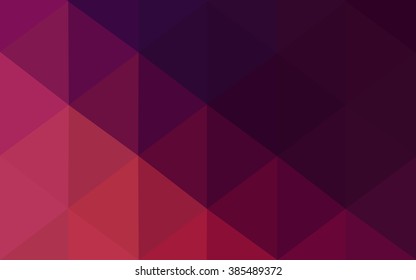 Dark pink polygonal illustration, which consist of triangles. Geometric background in Origami style with gradient. Triangular design for your business.