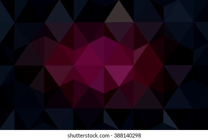 Dark pink polygonal illustration, which consist of triangles. Geometric background in Origami style with gradient. Triangular design for your business.