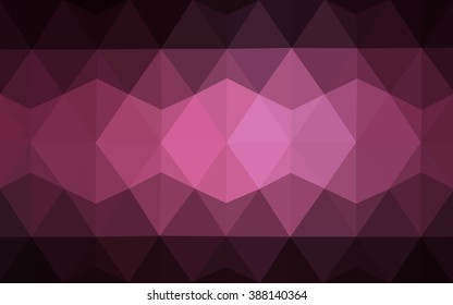 Dark pink polygonal illustration, which consist of triangles. Geometric background in Origami style with gradient. Triangular design for your business.