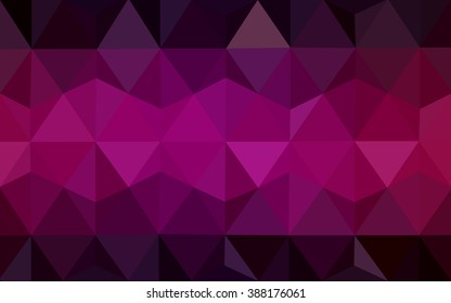Dark pink polygonal illustration, which consist of triangles. Geometric background in Origami style with gradient. Triangular design for your business.