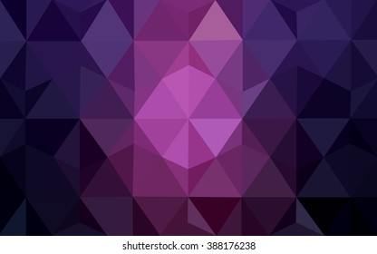 Dark pink polygonal illustration, which consist of triangles. Geometric background in Origami style with gradient. Triangular design for your business.