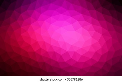 Dark pink polygonal illustration, which consist of triangles. Geometric background in Origami style with gradient. Triangular design for your business.