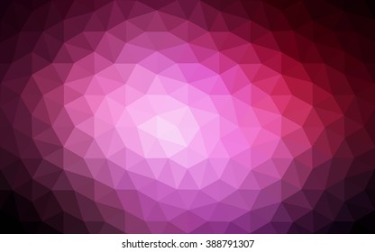 Dark pink polygonal illustration, which consist of triangles. Geometric background in Origami style with gradient. Triangular design for your business.