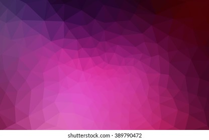 Dark pink polygonal illustration, which consist of triangles. Geometric background in Origami style with gradient. Triangular design for your business.