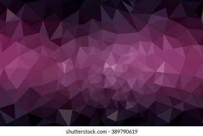 Dark pink polygonal illustration, which consist of triangles. Geometric background in Origami style with gradient. Triangular design for your business.