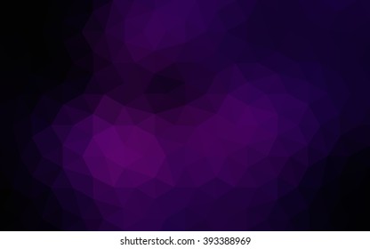 Dark pink polygonal illustration, which consist of triangles. Geometric background in Origami style with gradient. Triangular design for your business.