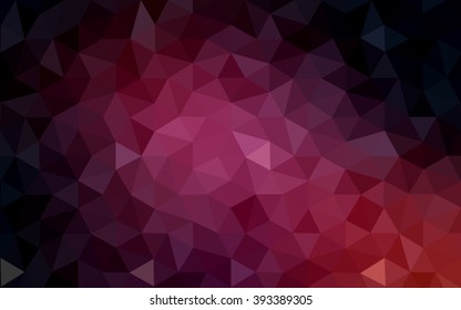 Dark pink polygonal illustration, which consist of triangles. Geometric background in Origami style with gradient. Triangular design for your business.
