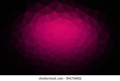 Dark pink polygonal illustration, which consist of triangles. Geometric background in Origami style with gradient. Triangular design for your business.