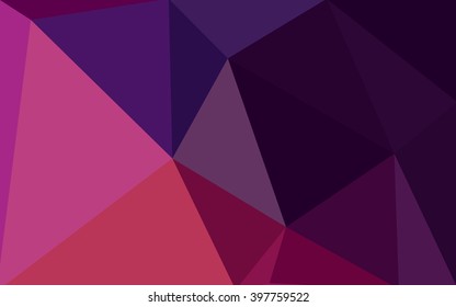 Dark pink polygonal illustration, which consist of triangles. Geometric background in Origami style with gradient. Triangular design for your business.