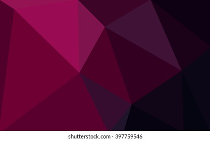 Dark pink polygonal illustration, which consist of triangles. Geometric background in Origami style with gradient. Triangular design for your business.