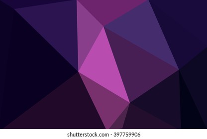 Dark pink polygonal illustration, which consist of triangles. Geometric background in Origami style with gradient. Triangular design for your business.