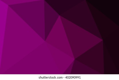 Dark pink polygonal illustration, which consist of triangles. Geometric background in Origami style with gradient. Triangular design for your business.
