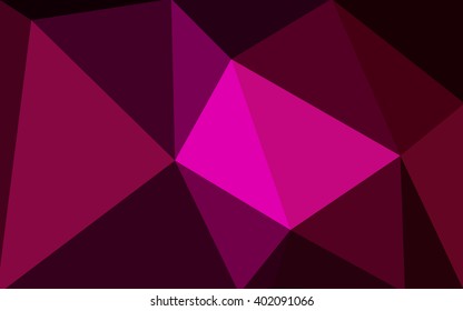 Dark pink polygonal illustration, which consist of triangles. Geometric background in Origami style with gradient. Triangular design for your business.