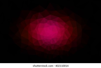 Dark pink polygonal illustration, which consist of triangles. Geometric background in Origami style with gradient. Triangular design for your business.