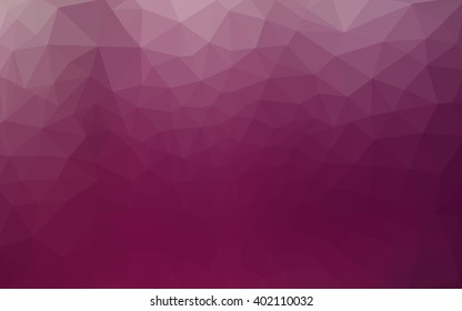 Dark pink polygonal illustration, which consist of triangles. Geometric background in Origami style with gradient. Triangular design for your business.