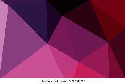 Dark pink polygonal illustration, which consist of triangles. Geometric background in Origami style with gradient. Triangular design for your business.