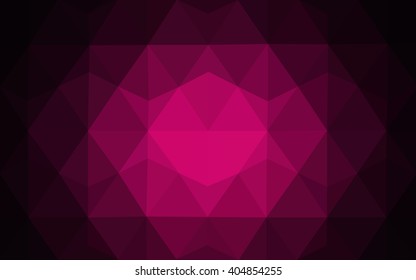 Dark pink polygonal illustration, which consist of triangles. Geometric background in Origami style with gradient. Triangular design for your business.