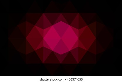 Dark pink polygonal illustration, which consist of triangles. Geometric background in Origami style with gradient. Triangular design for your business.
