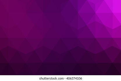 Dark pink polygonal illustration, which consist of triangles. Geometric background in Origami style with gradient. Triangular design for your business.