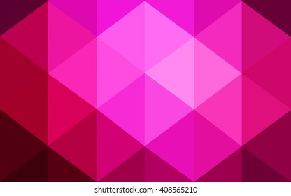 Dark pink polygonal illustration, which consist of triangles. Geometric background in Origami style with gradient. Triangular design for your business.