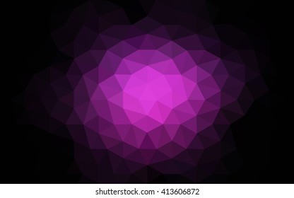 Dark pink polygonal illustration, which consist of triangles. Geometric background in Origami style with gradient. Triangular design for your business.