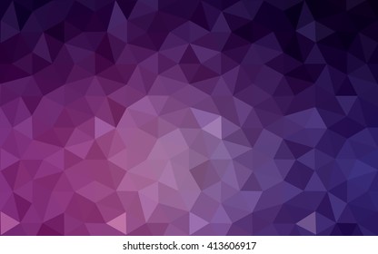 Dark pink polygonal illustration, which consist of triangles. Geometric background in Origami style with gradient. Triangular design for your business.
