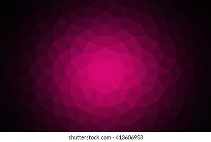 Dark pink polygonal illustration, which consist of triangles. Geometric background in Origami style with gradient. Triangular design for your business.
