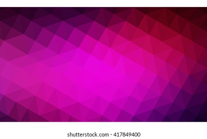 Dark pink polygonal illustration, which consist of triangles. Geometric background in Origami style with gradient. Triangular design for your business.