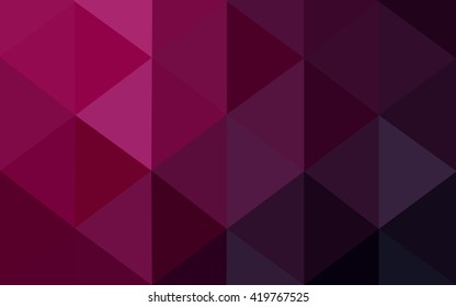 Dark pink polygonal illustration, which consist of triangles. Geometric background in Origami style with gradient. Triangular design for your business.