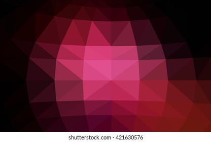 Dark pink polygonal illustration, which consist of triangles. Triangular design for your business. Creative geometric background in Origami style with gradient.
