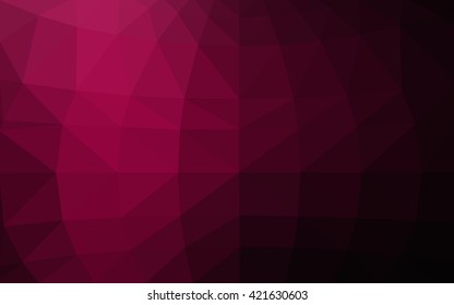 Dark pink polygonal illustration, which consist of triangles. Triangular design for your business. Creative geometric background in Origami style with gradient.