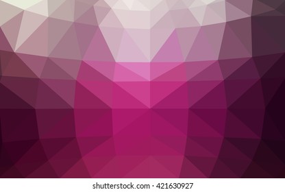 Dark pink polygonal illustration, which consist of triangles. Triangular design for your business. Creative geometric background in Origami style with gradient.