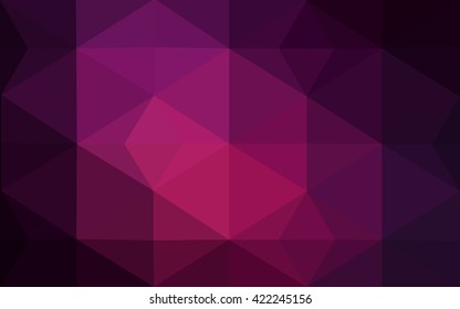 Dark pink polygonal illustration, which consist of triangles. Geometric background in Origami style with gradient. Triangular design for your business.