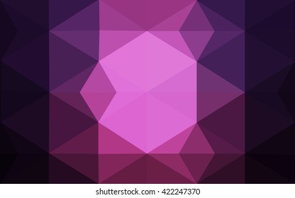 Dark pink polygonal illustration, which consist of triangles. Geometric background in Origami style with gradient. Triangular design for your business.