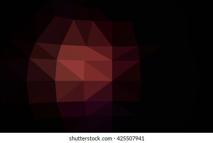 Dark pink polygonal illustration, which consist of triangles. Triangular design for your business. Creative geometric background in Origami style with gradient.