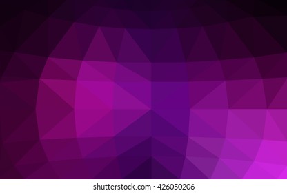 Dark pink polygonal illustration, which consist of triangles. Triangular design for your business. Creative geometric background in Origami style with gradient.