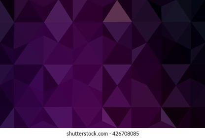 Dark pink polygonal illustration, which consist of triangles. Geometric background in Origami style with gradient. Triangular design for your business.