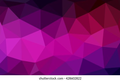 Dark pink polygonal illustration, which consist of triangles. Triangular design for your business. Creative geometric background in Origami style with gradient.