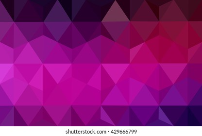 Dark pink polygonal illustration, which consist of triangles. Geometric background in Origami style with gradient. Triangular design for your business.