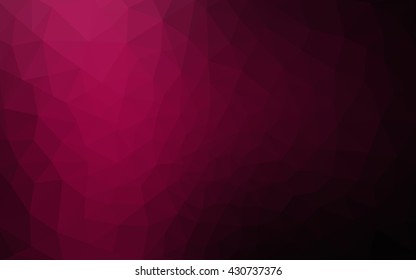 Dark pink polygonal illustration, which consist of triangles. Geometric background in Origami style with gradient. Triangular design for your business.